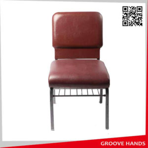 Leather Church Chair with Bookrack (CC2056)