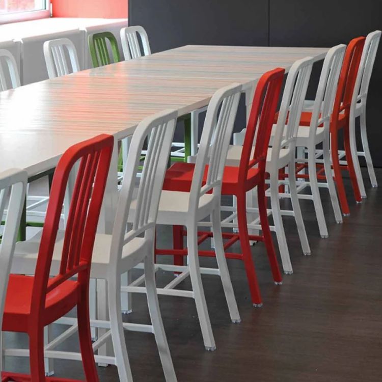 Aluminium Navy Chairs in Multiple Colors for Modern Restaurant