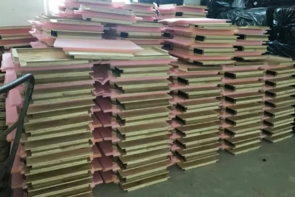 Backrest part with plywood wood for church chairs