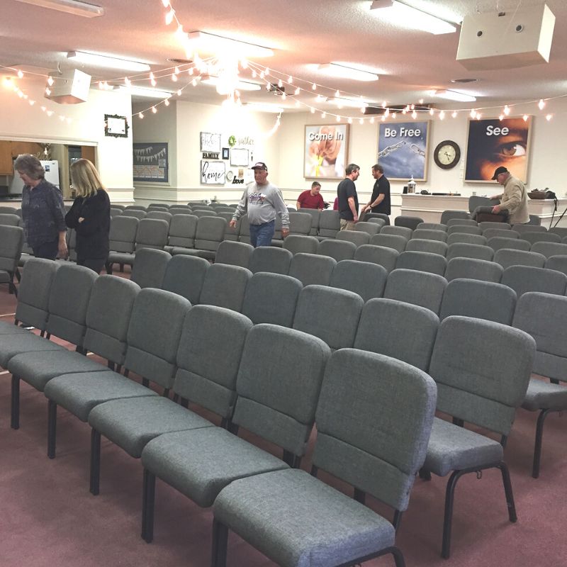 Our partner in the United States Shipped 800 PCS Chairs to Church