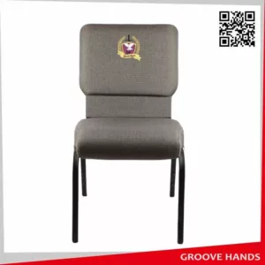 Grey Church Chair with Logo (CC2047)