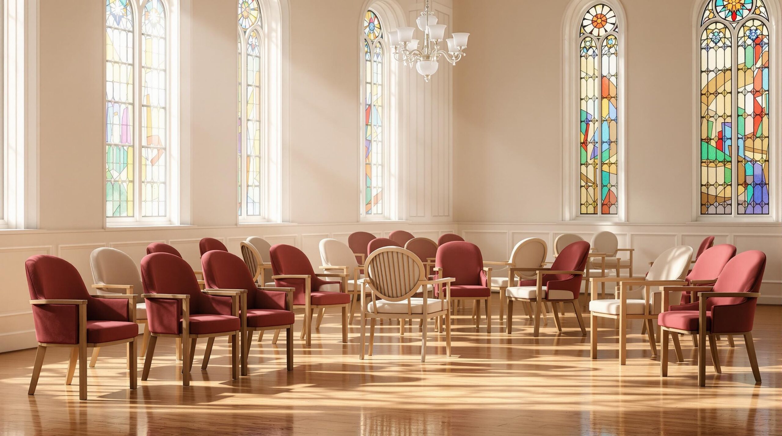 Gray Church Chair with Backrest Writing Board (CC2063)