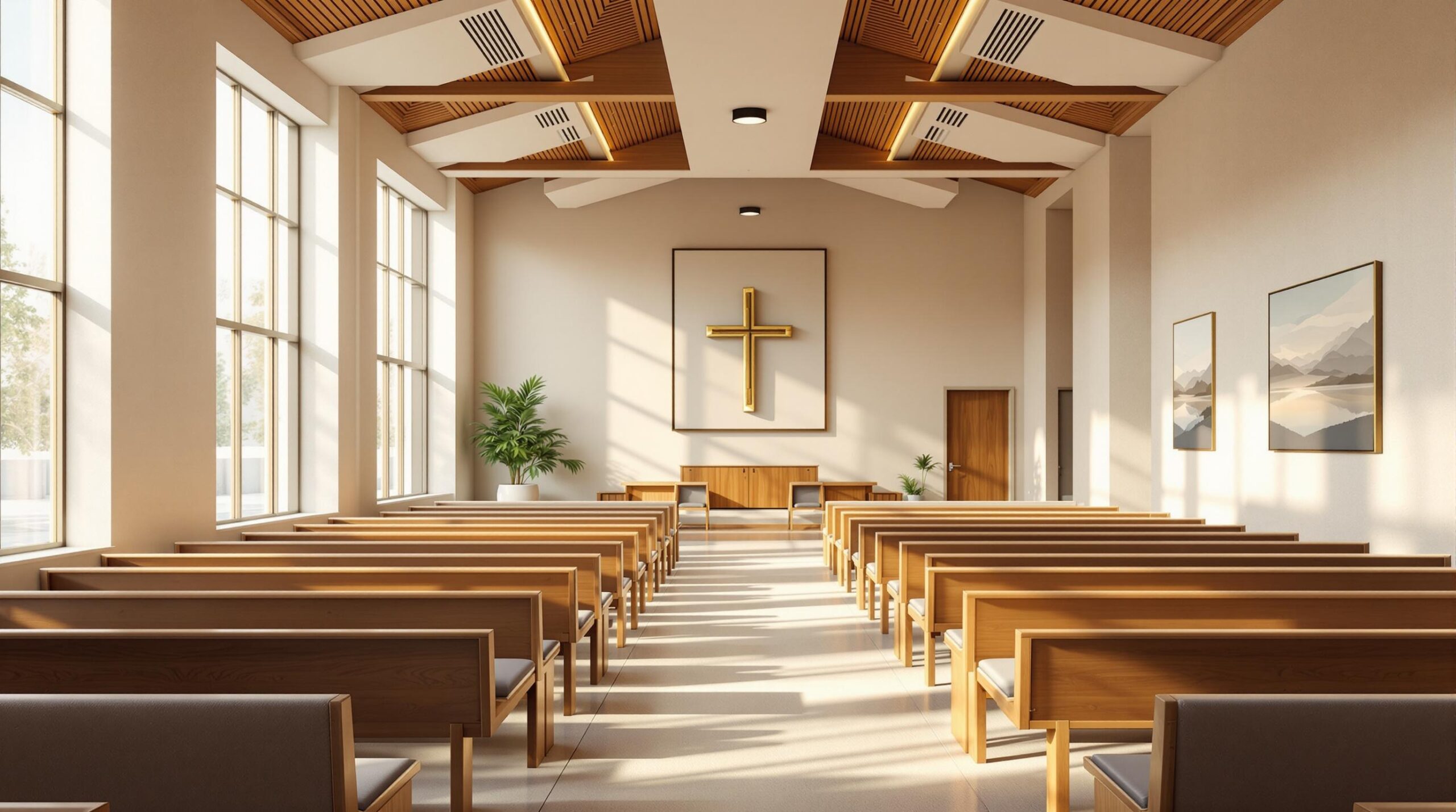 Curved Backrest Church Chair (CC2023)
